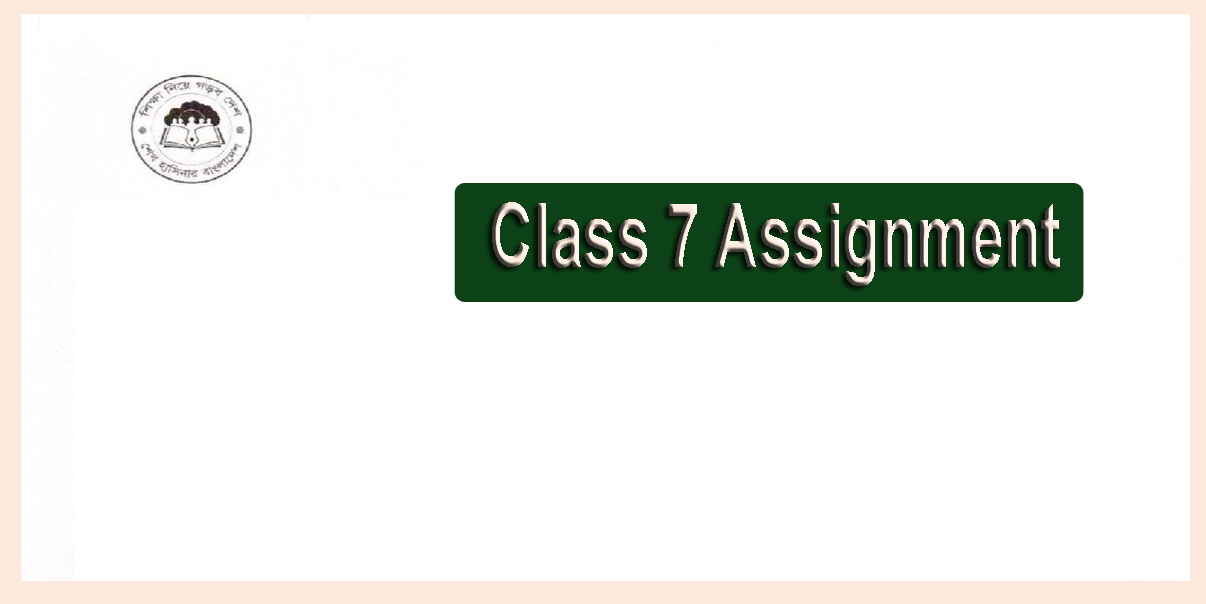 Class 7 Assignment answer pdf